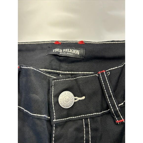 True Religion Cargo Shorts Knee Length Jet Black SZ 34 Men New w/Tags - Picture 2 of 7